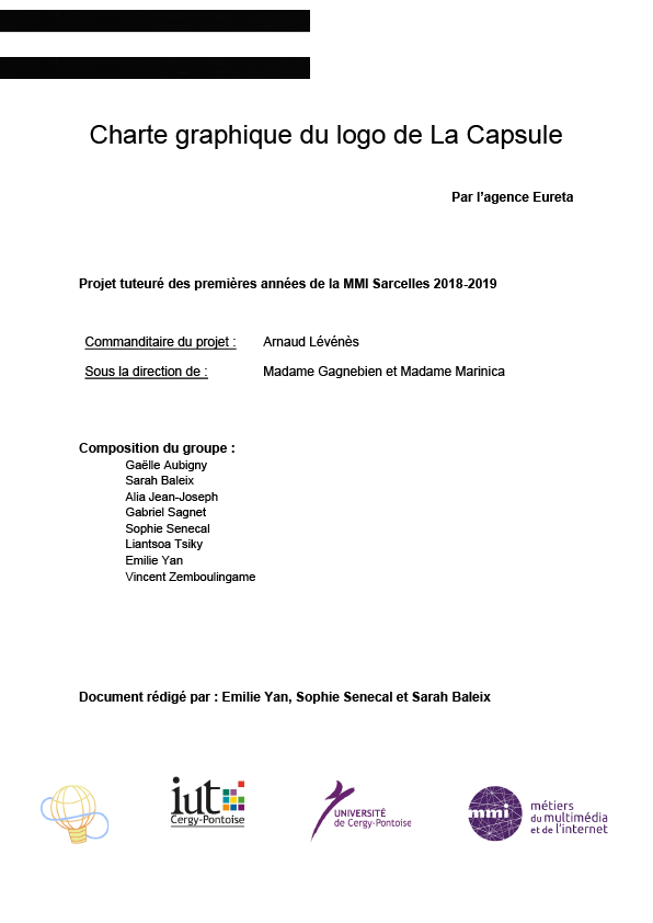 Couverture de la charte graphique du logo de La Capsule