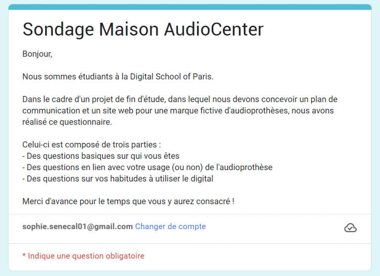 Image de couverture du sondage de Maison AudioCenter, permettant par la suite à créer de nombreux persona