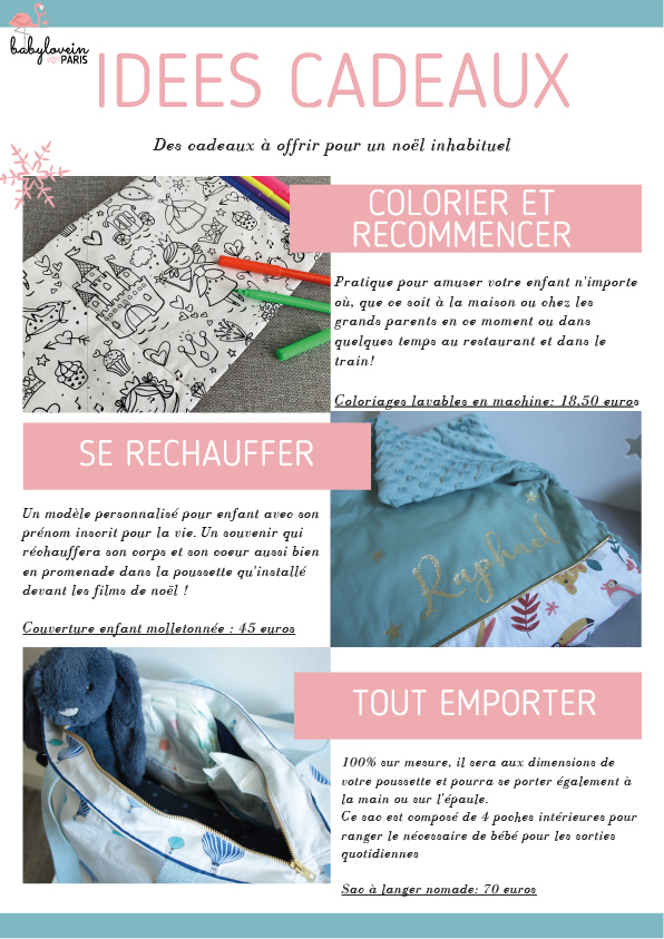 Newsletter réalisée lors de mon stage à BabyloveinParis sur les idées de cadeaux pour noël