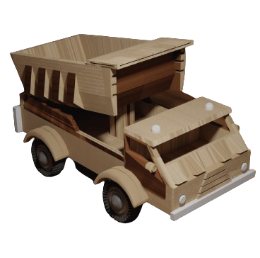 Image du projet de modélisation d'un camion en 3D fait sur Blender effectué en DUT Métiers du Multimédia et de l'Internet